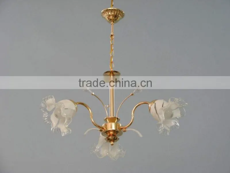Antique Luxury Golden Vintage Home Decor Lily Flower Pendant Chandelier with China Export Factory