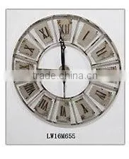 Round Home Goods Vintage Rustic Metal Wall Clock