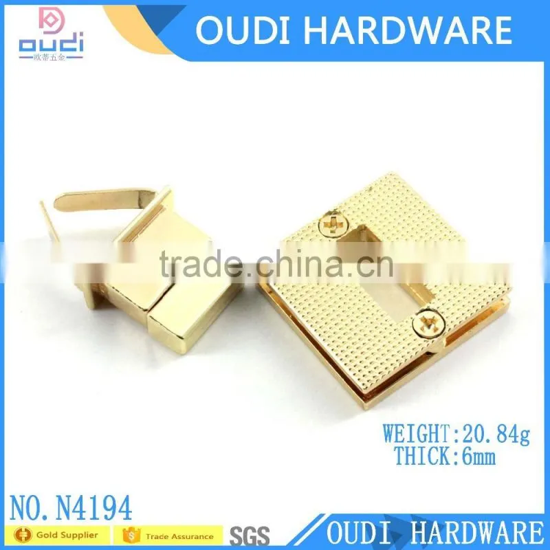 Custom fashion metal bag twist lock fasteners