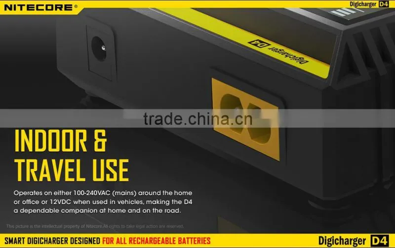 Nitecore Authorized distributor NiteCore D4 charger 18650 battery charger with UK plugs Eu plugs