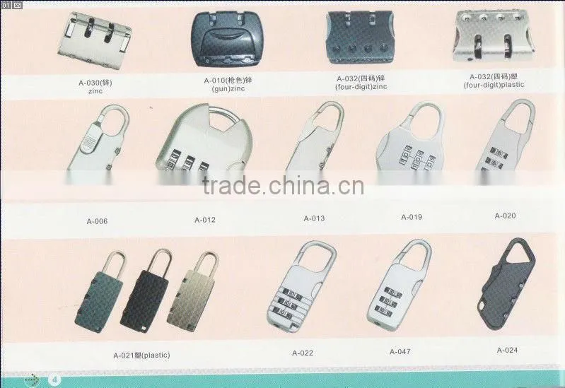 2016 plastic opening indication lock for luggage