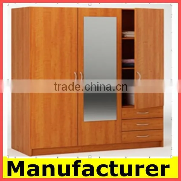 wholesale mirror door wooden bedroom wardrobes closet funiture