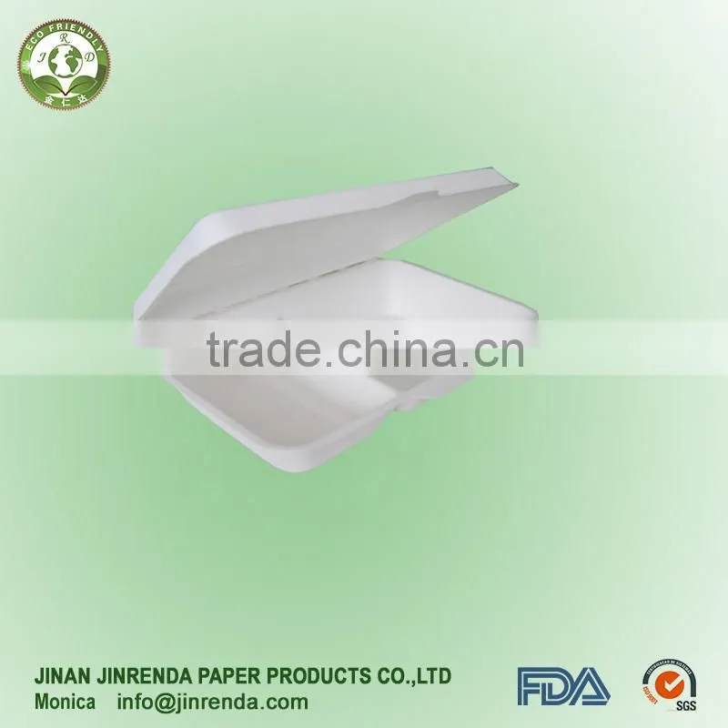 Bio-degradable sugarcane pulp1000ML Food packaging box