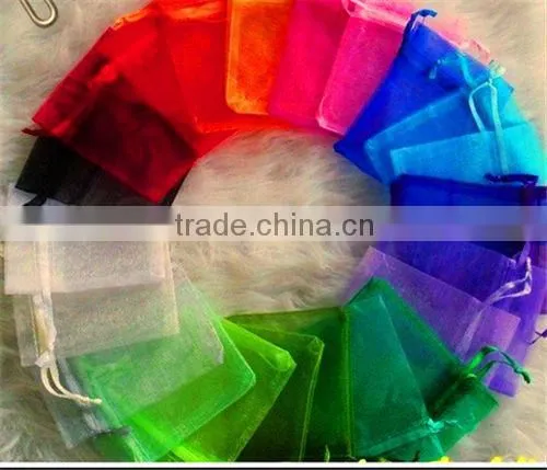 Glitter Purple Organza Bags Gifts Pouch