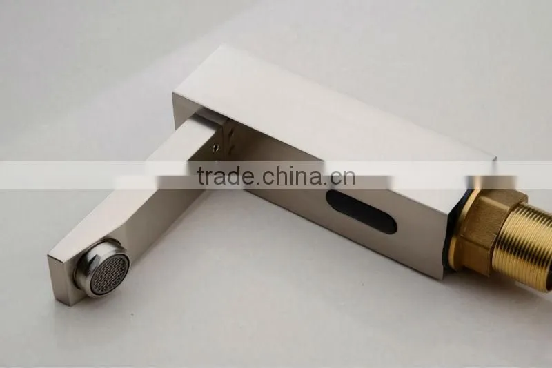 Brushed Nickel high self-controled Basin Faucet,Hands Free Automatic Sensor Tap QH0116N