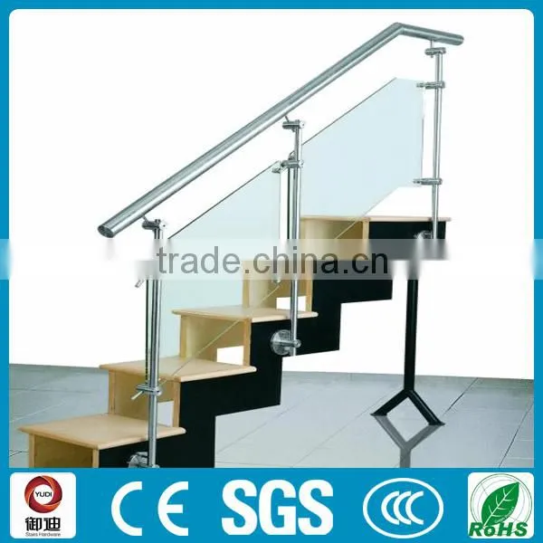 indoor staircase stainless steel glass balustrade