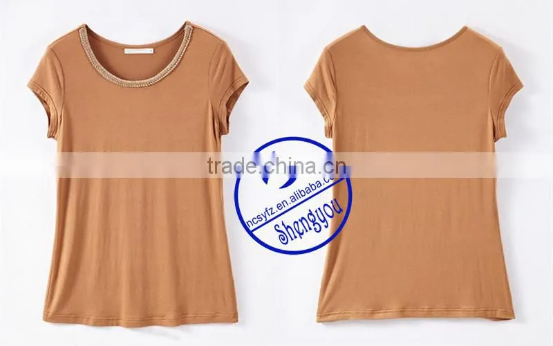 custom 100 rayon blank t shirt women wholesale