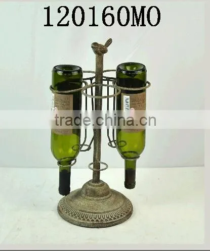French antique metal wime bottle holder