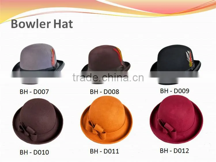 Winter Wool Felt Trilby Hats for men and women