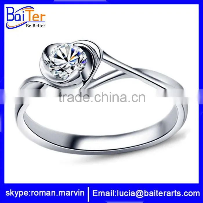 Wholesale fashion silver ring 925 silver ring with black stone