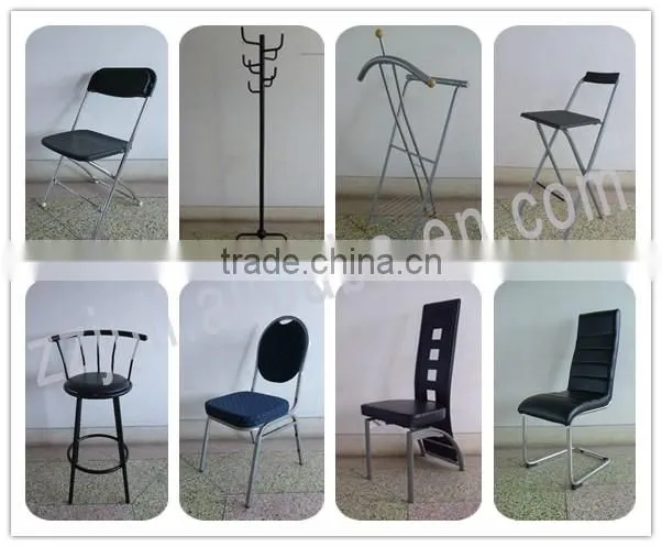 Living room furniture metal folding stool children chair with PVC cushioned seat