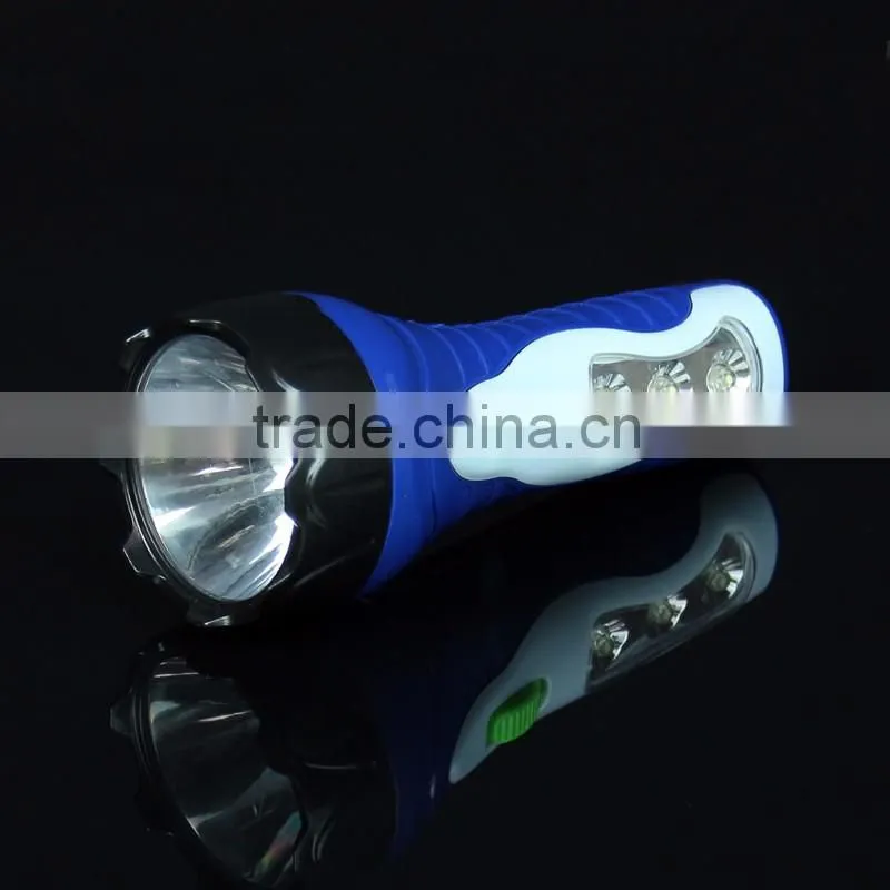 Solar Led Torch Flashlight Electronic Plastic Wth Inside Torch