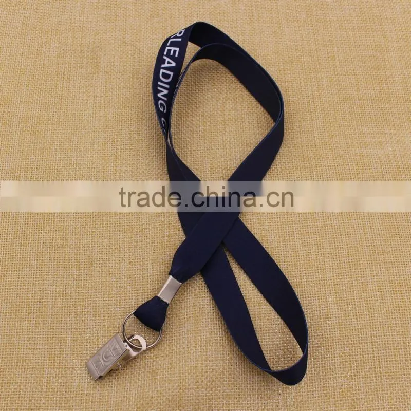 Customized polyester printed logo lanyard /black woven lanyard card holder