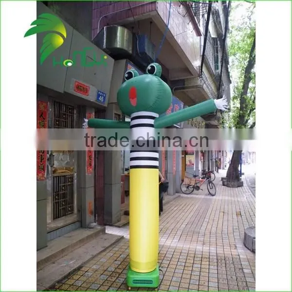 cartoon frog style inflatable single leg sky dancers