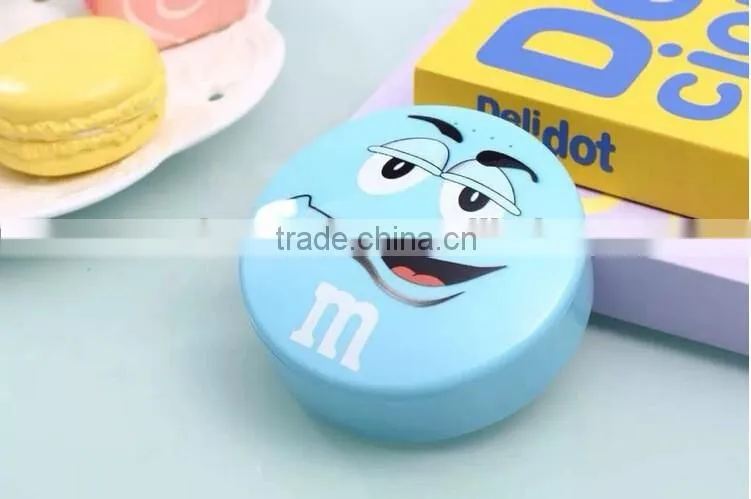 Promotion gift personalized logo printing round shape smart mobile battery pack power bank charger with micro usb charging cable