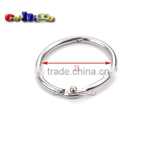 Loose Leaf Binder Hinge Snap Ring Opening Hook Holder Nickel Plated Iron O-Ring #FLQ075
