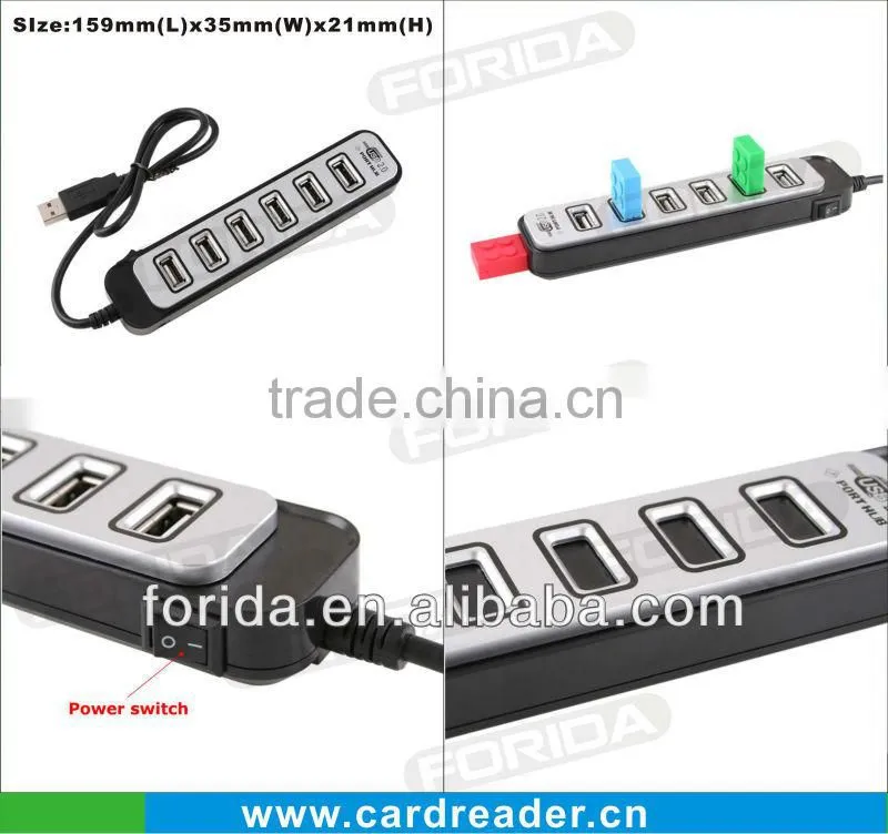 7 Ports HI-Speed USB2.0 HUB with USB cable,cheap electronic gadgets