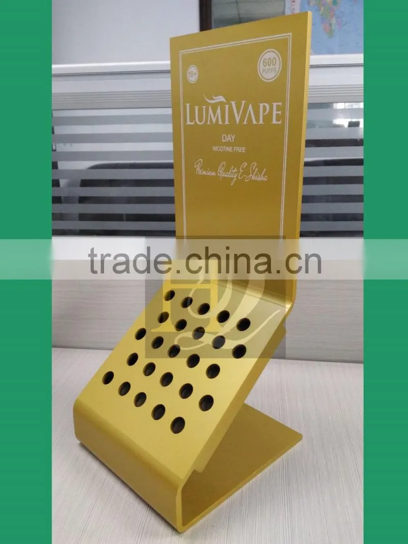 gold color acrylic makeup lipstick display/custom cosmetic lip gloss stand holder