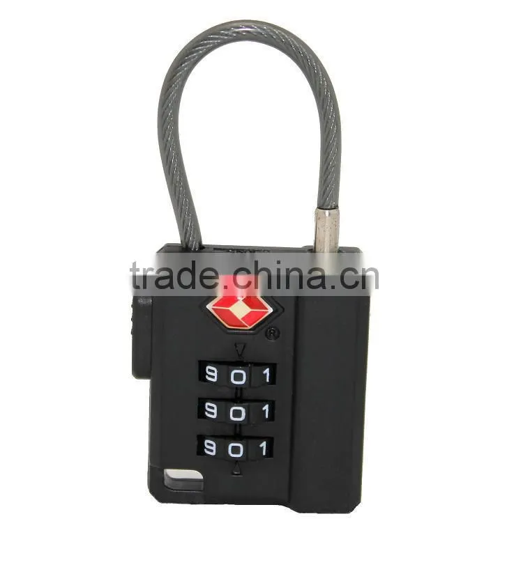 TSA 3-dial combo cable lock