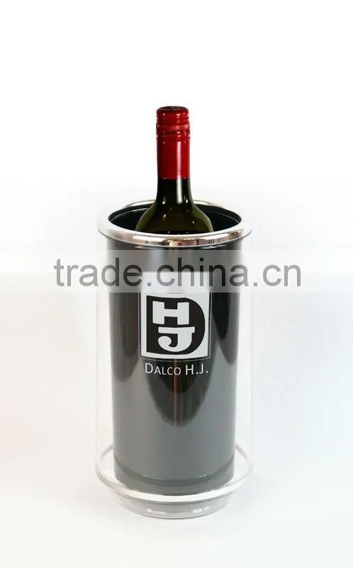 Plastic Double Layer Champagne Ice Bucket/Cooler/Holder