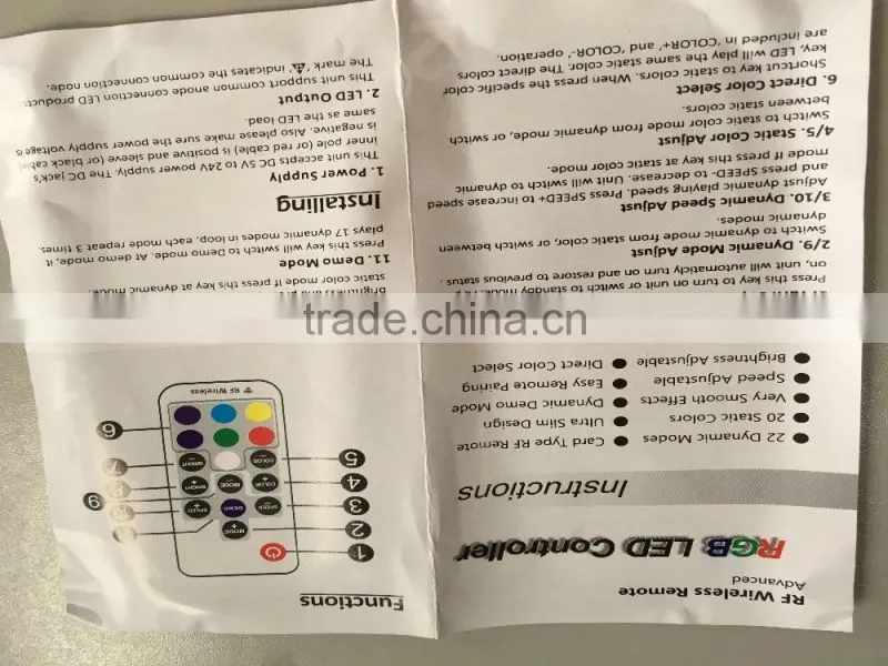 China Factory Price 17 key mini LED light controller