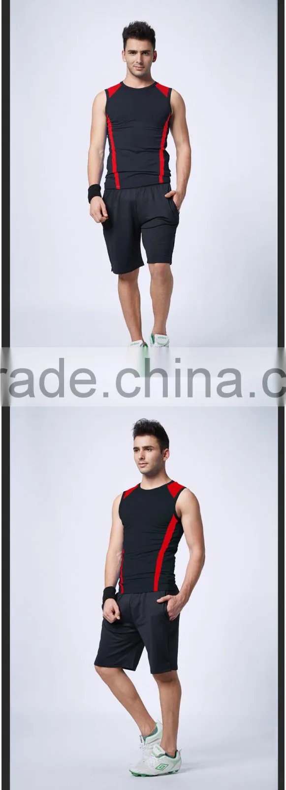 Men's Dry Fit Fitness Shirts 10% Spandex 90% PTT Dri Fit Shirts Wholesale