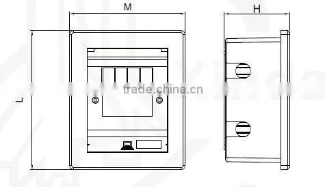 CE ROHS electrical 6WAYS flush mount plastic power distribution box