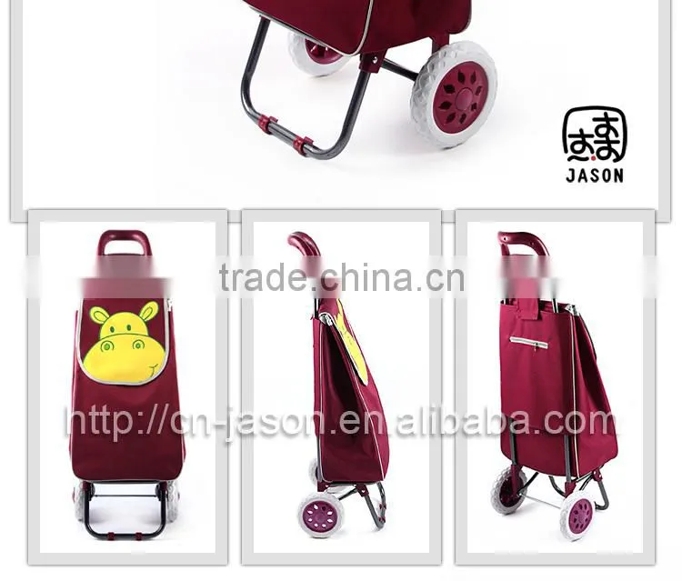 Pooyo A2D-3 folding shopping trolley bag with 2 wheels