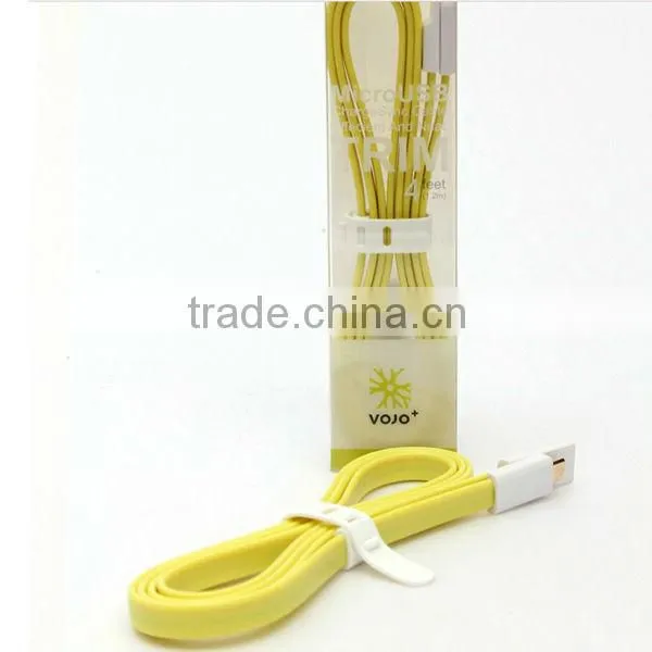 Colorful noodle flexible flat cable for all kinds of android smart phones
