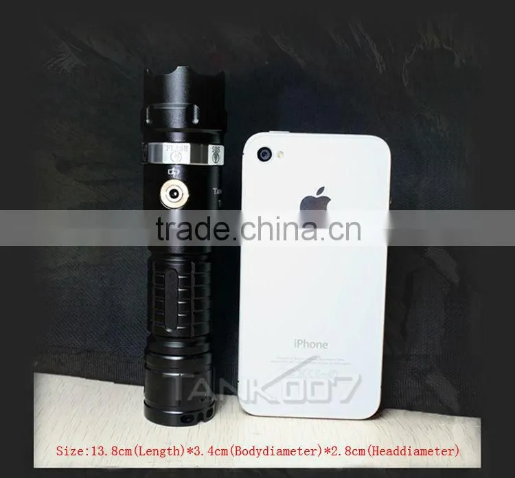 Tank007 police led rechargeable flashlight TR01