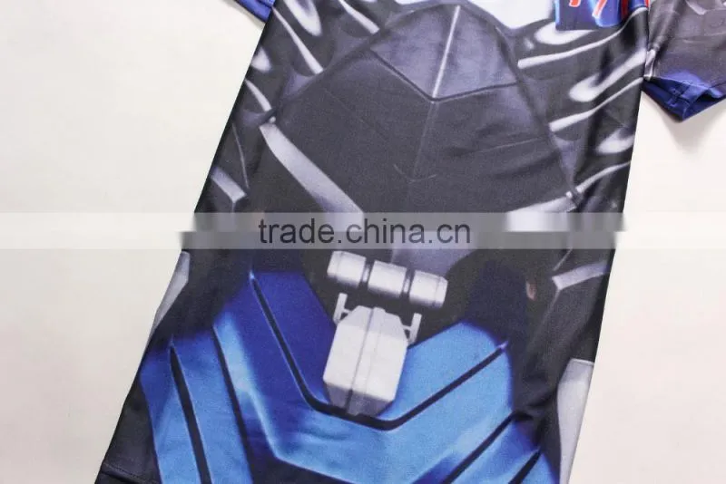 Men custom design dri fit sublimated t shirt printing running tight t shirt
