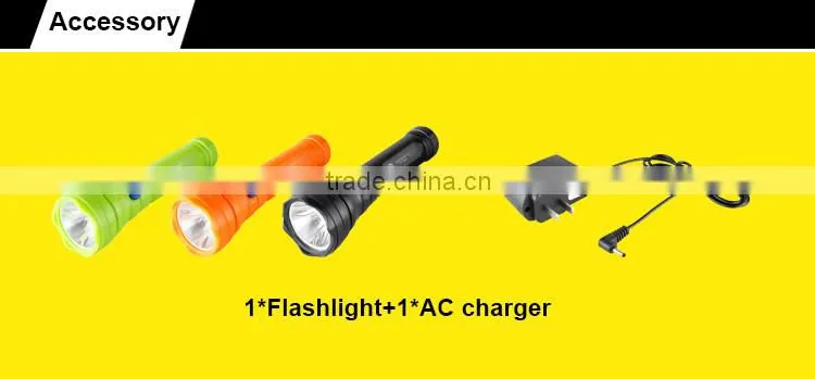 Promotional gift rechargeable ABS led flashlight with high bright led bulb
