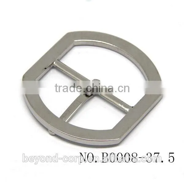 37.5MM nickel shiny polishing rounded pin buckle for belt for handbag