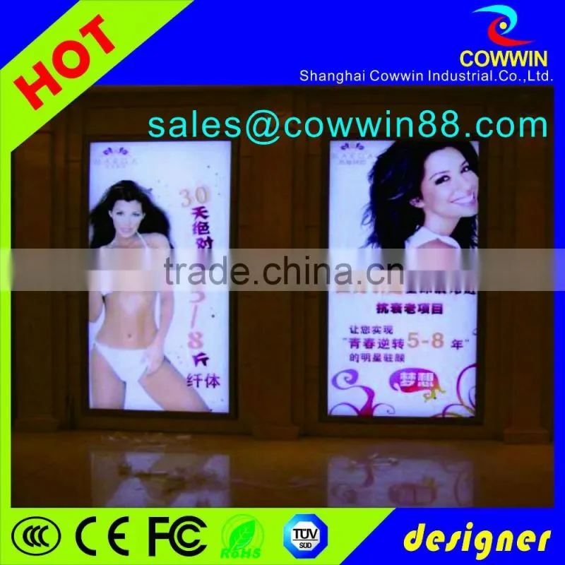 Cable Suspension LED light box for real estate agents window display