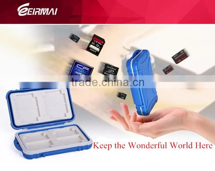 Colorful Plastic memory card storage box SD TF MSD