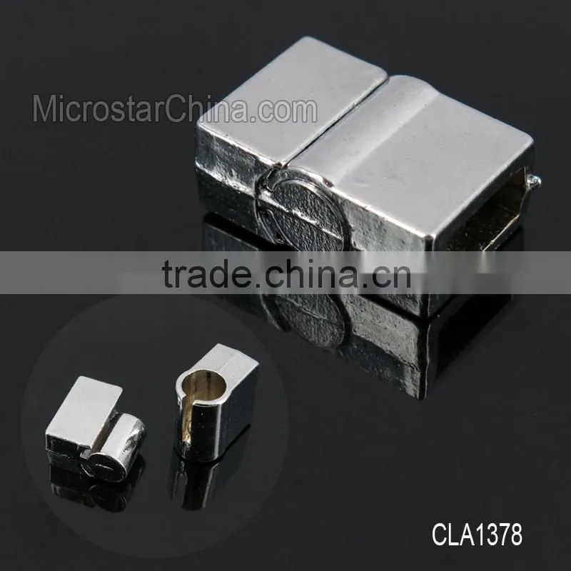 Fashion jewelry components top quality zinc alloy material leather bracelet clasp