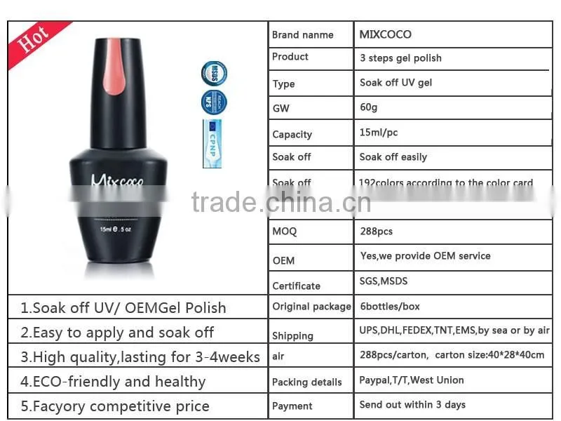 best selling beautiful15ml nail polish spray,supply gel polish for nail