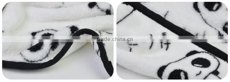 100% Polyester Wholesale China Panda Print Blanket