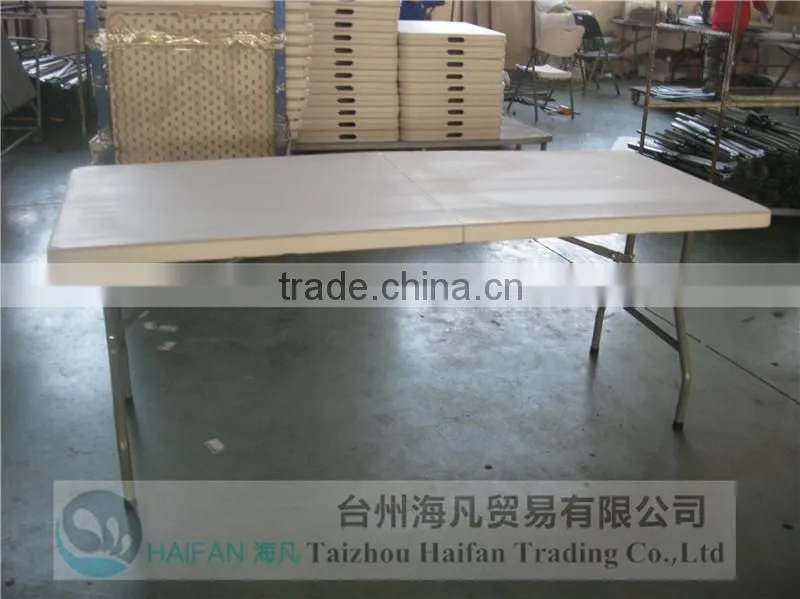 high quality plastic folding 8 seater dining table/hot sell price of plastic dining table for restaurant