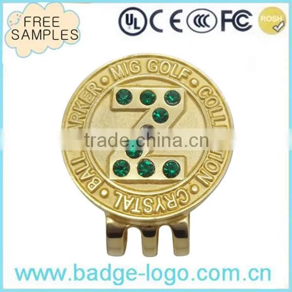 fashionable custom golf hat clip with hard enamel
