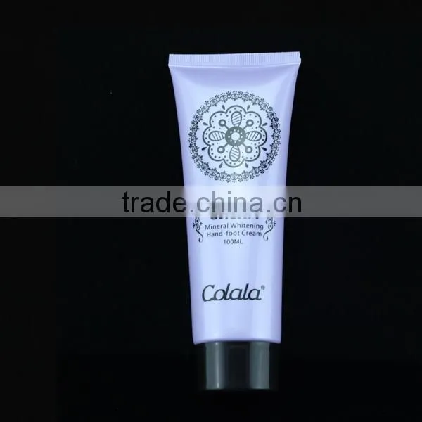 100ml colala mineral whitening hand-foot cream in cosmetic packaging tube
