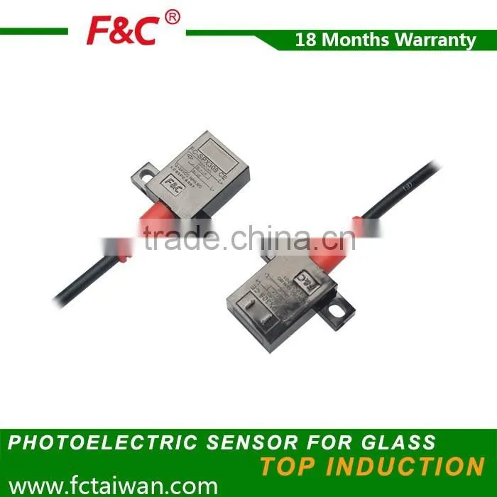 f&c 10mm NPN PNP 10-30V DC TOP INDUCTION photoelectric sensor for glass