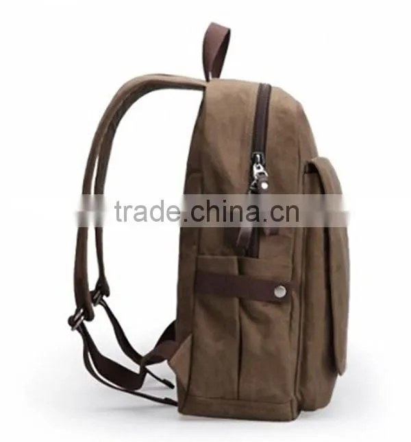 Vintage Canvas Laptop Backpack,School College Rucksack Bag