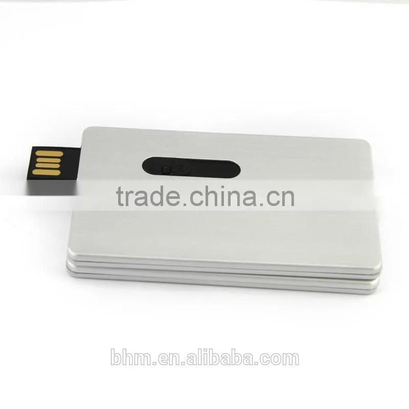 Hot selling customized LOGO metal credit card usb flash drive