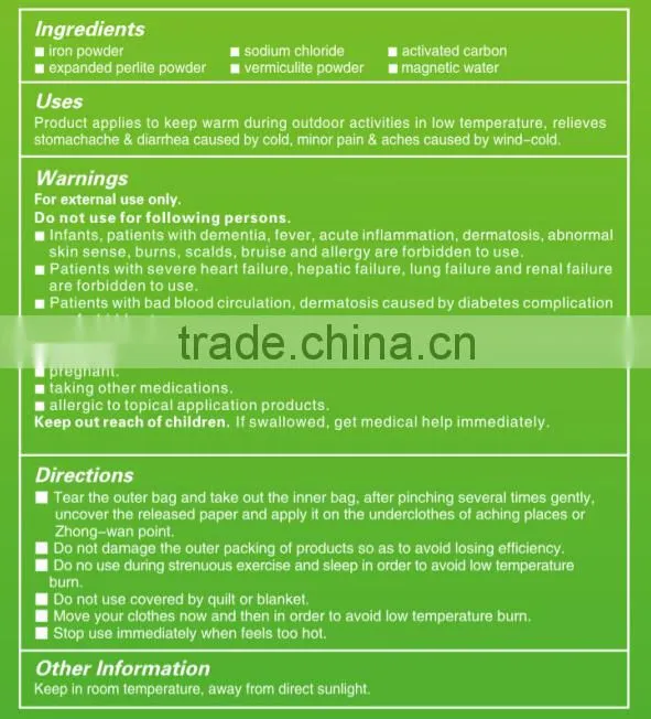 traditional Chinese natural herbal Stomachache diarrheal pain relief patch