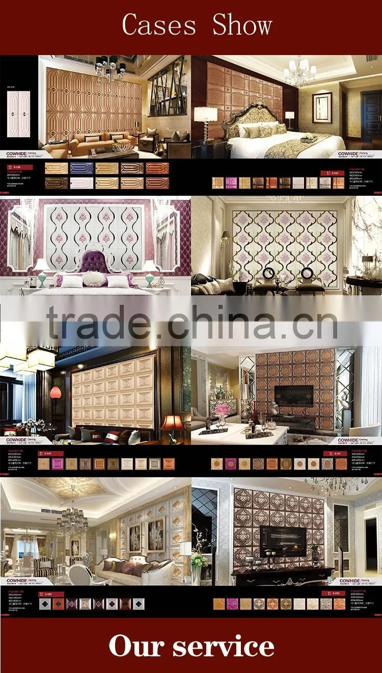 TV setting wall of soft package PVC floor decoration materials
