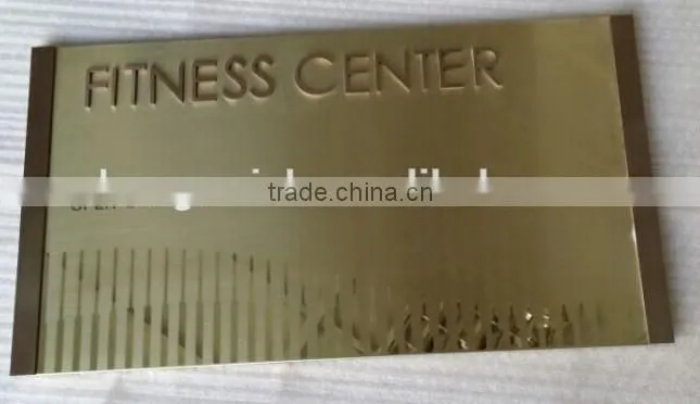 stainless steel letter image sign for door