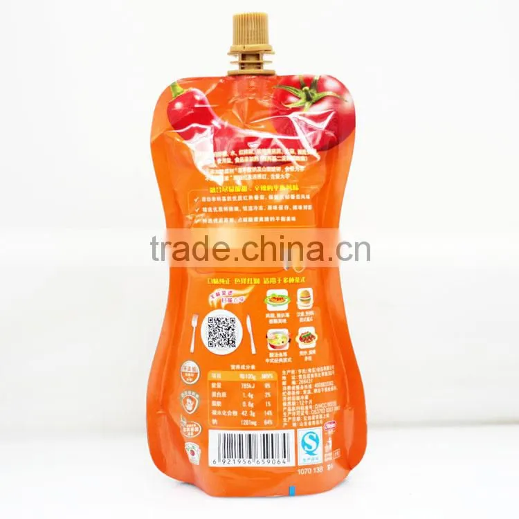 printed snack pouch for packaging stand up food bag with spout,food bag