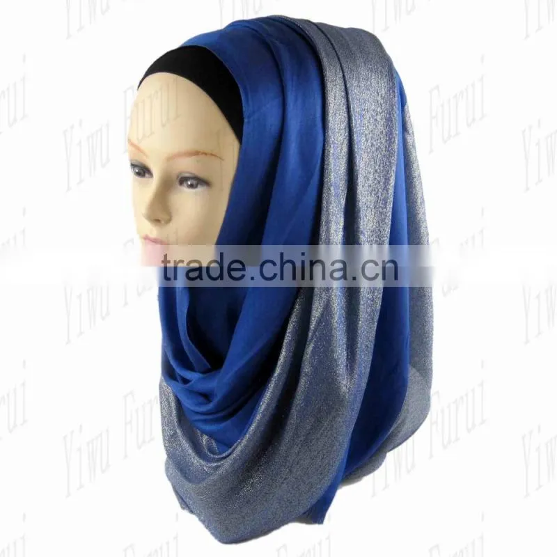 Wholesale fashion shimmer lurex viscose shawl hijab dubai muslim hijab scarf