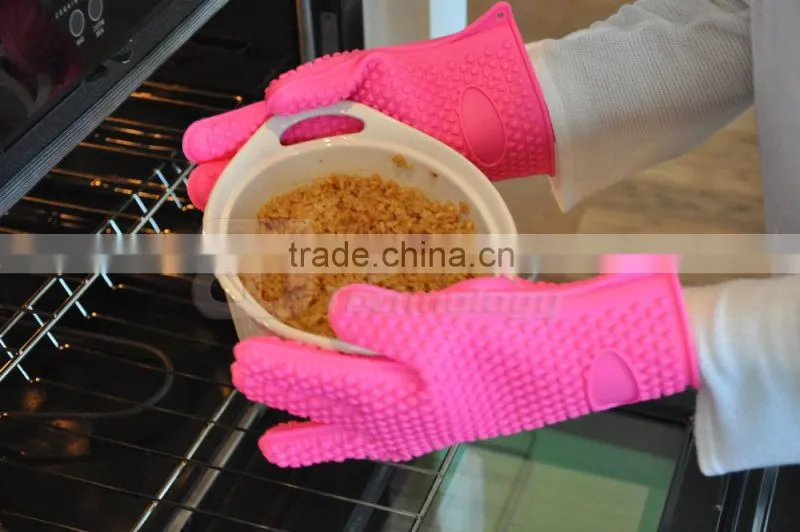 New Products 2014, 100% FDA grade, Rock Bottom Prices, waterproof, Heat Resistant Silicone Oven Gloves, Silicone BBQ Gloves
